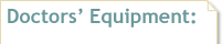 Doctors' Equipment List